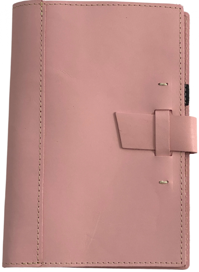 Italian Pink Leather Cover [limited time]-Buckle Closure - Click Image to Close